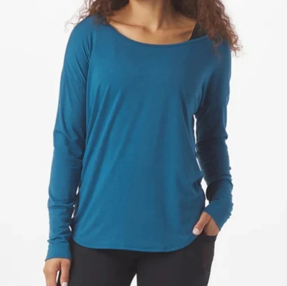 Glyder Tops - NWT GLYDER Tie Back Dolman Moroccan Blue Long Sleeve Shirt, Multiple Sizes